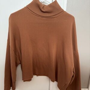 American Eagle Outfitters Brown Turtleneck Top